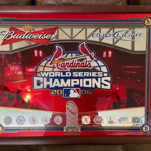 2006 St. Louis Cardinals World Series Champions Budweiser Mirror 26x20